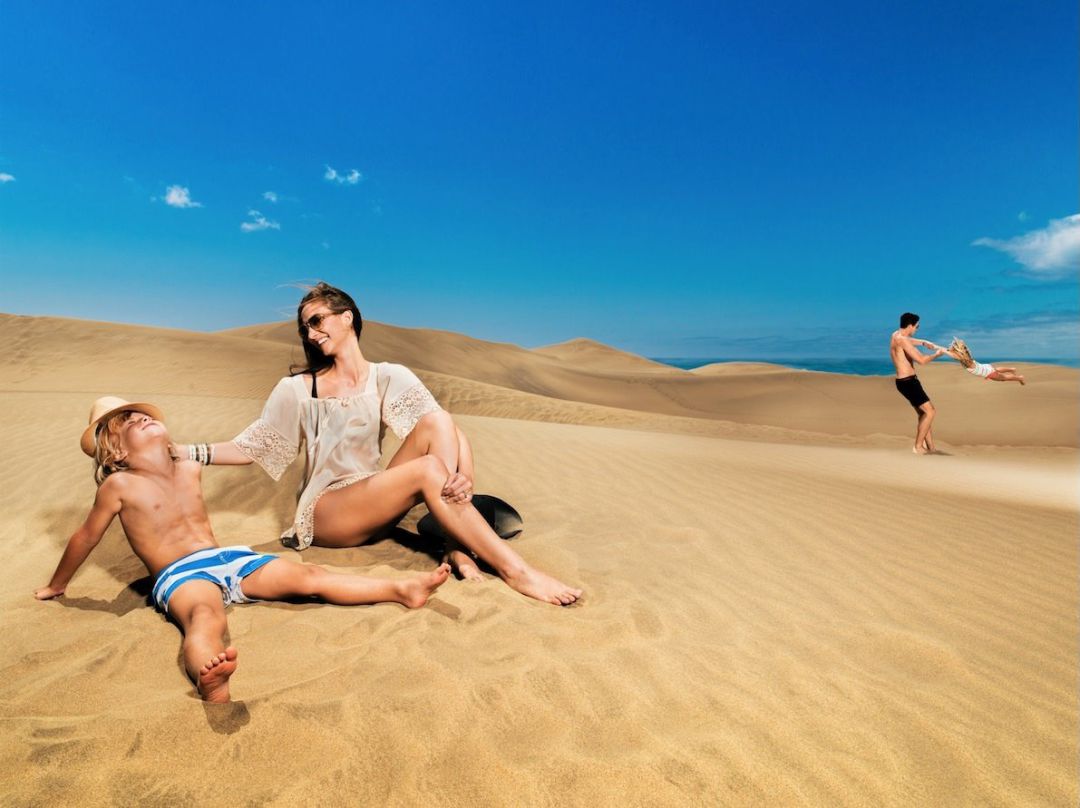 Imagen promocional de las Dunas de Maspalomas en Gran Canaria Imagen promocional de las Dunas de Maspalomas en Gran Canaria