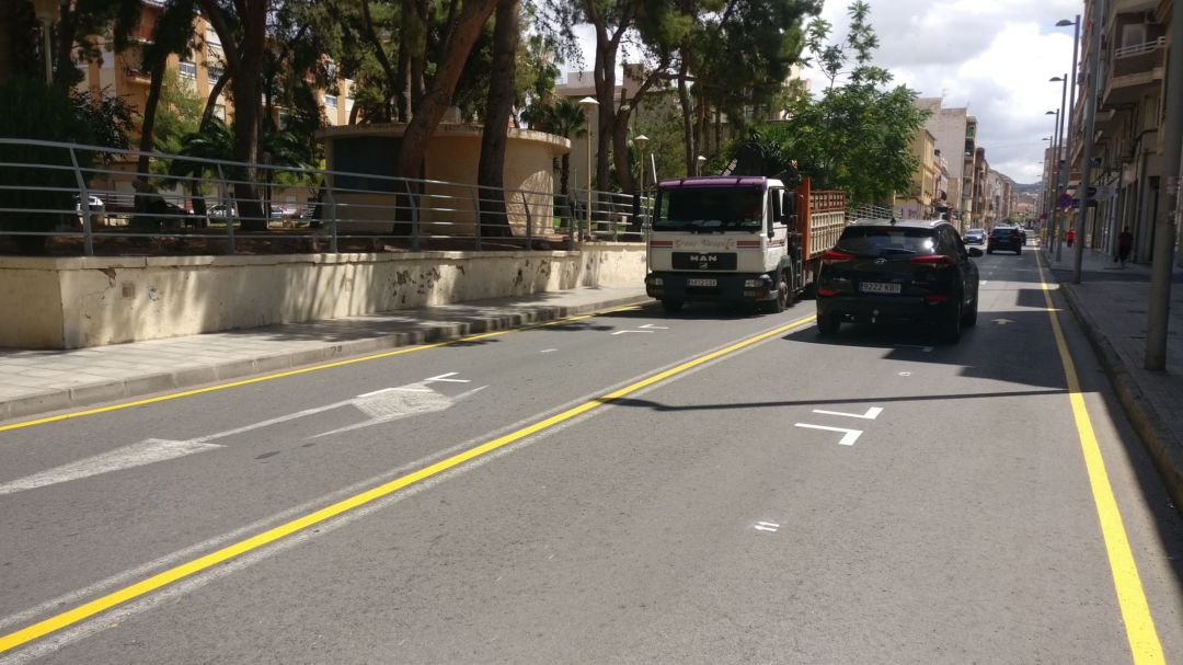 La zona ya delimitada en Jaime Balmes de Elda La zona ya delimitada en Jaime Balmes de Elda