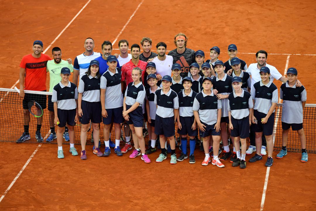 Novak Djokovic, Filip Krajinovic, Alexander Zverev, Grigor Dimitrov, Dominic Thiem y otros participantes del Adria Tour Novak Djokovic, Filip Krajinovic, Alexander Zverev, Grigor Dimitrov, Dominic Thiem y otros participantes del Adria Tour