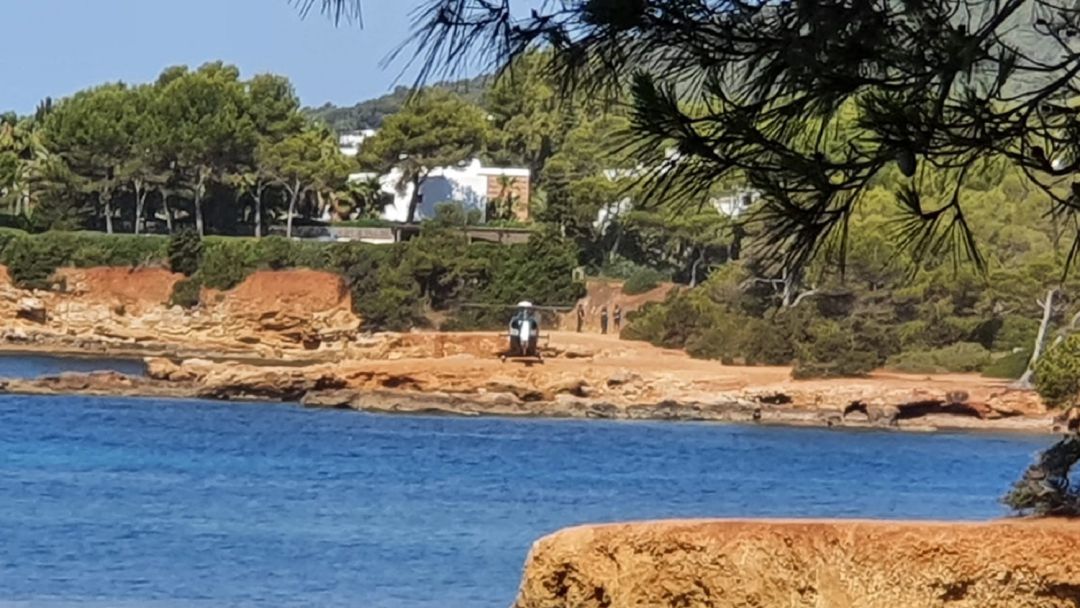 Zona de Es Canar donde llegó la patera Zona de Es Canar donde llegó la patera
