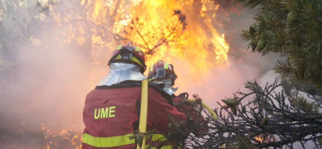 Imagen de un incendio en la Sierra de Guadarrama. Imagen de un incendio en la Sierra de Guadarrama.