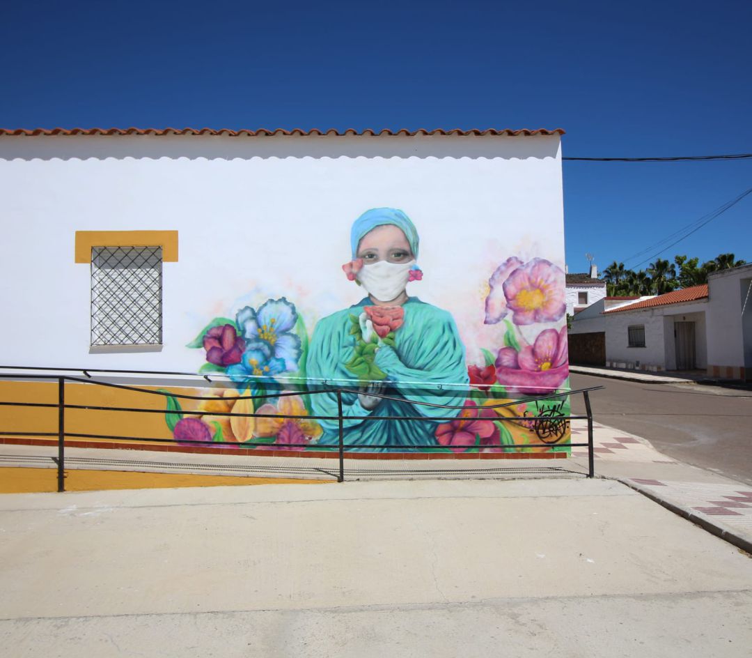 Último mural pintado en la localidad de Vivares por BSG Burgos Último mural pintado en la localidad de Vivares por BSG Burgos