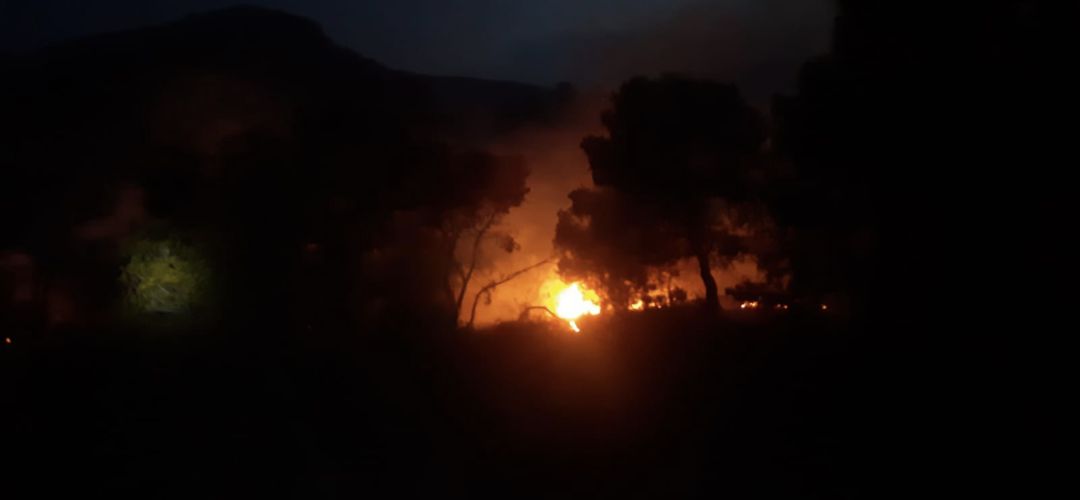 Imágenes del incendio declarado en Bélmez de la Moraleda. Imágenes del incendio declarado en Bélmez de la Moraleda.