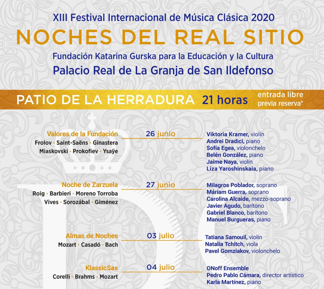 Cartel con la programación del Festival de Música Clásica Cartel con la programación del Festival de Música Clásica