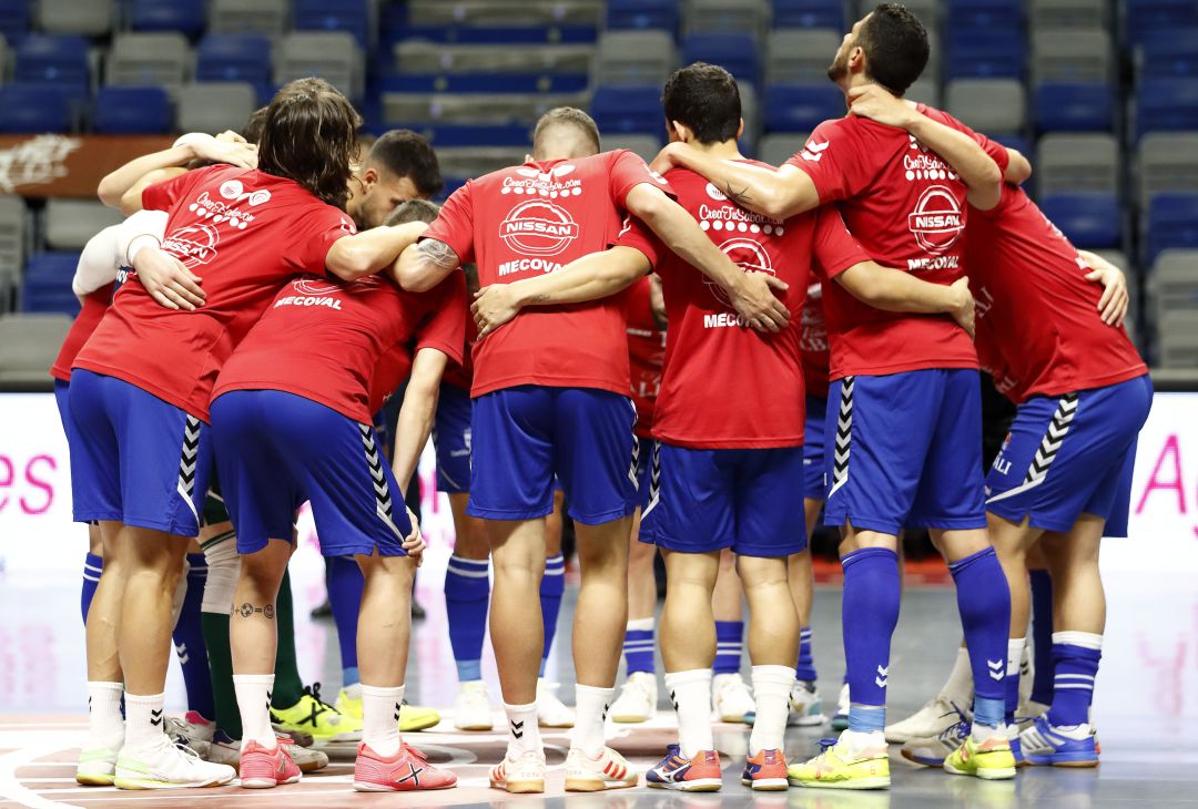 Conjura del FS Viña Albali Valdepeñas, durante el encuentro frente al Osasuna Magna Conjura del FS Viña Albali Valdepeñas, durante el encuentro frente al Osasuna Magna