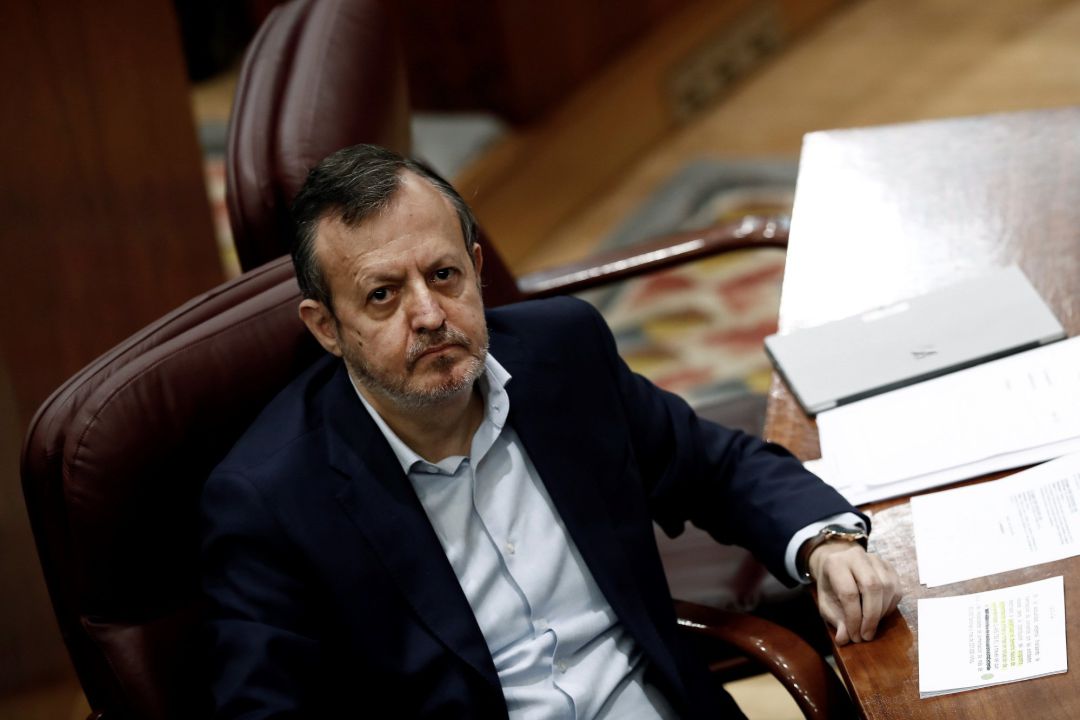 El consejero de Políticas Sociales de la Comunidad de Madrid, Alberto Reyero, durante una sesión de control en la Asamblea de Madrid. El consejero de Políticas Sociales de la Comunidad de Madrid, Alberto Reyero, durante una sesión de control en la Asamblea de Madrid.