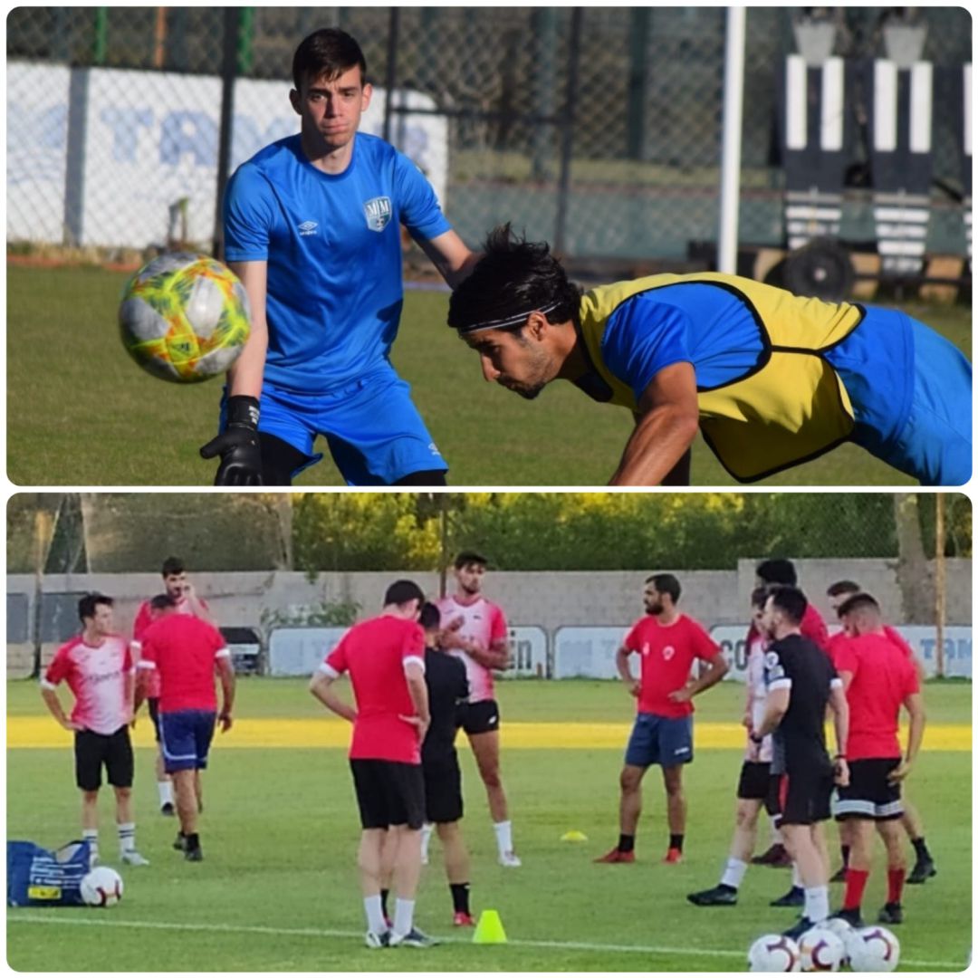 Entrenamientos de Mar Menor (arriba) y CD Algar (abajo) tras levantar las restricciones ocasionadas por la pandemia de COVID-19 Entrenamientos de Mar Menor (arriba) y CD Algar (abajo) tras levantar las restricciones ocasionadas por la pandemia de COVID-19