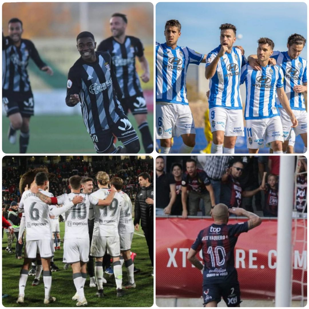 Imágenes de esta campaña del FC Cartagena y Atlético Baleares (arriba), Cultural Leonesa y Yeclano Deportivo (abajo) Imágenes de esta campaña del FC Cartagena y Atlético Baleares (arriba), Cultural Leonesa y Yeclano Deportivo (abajo)