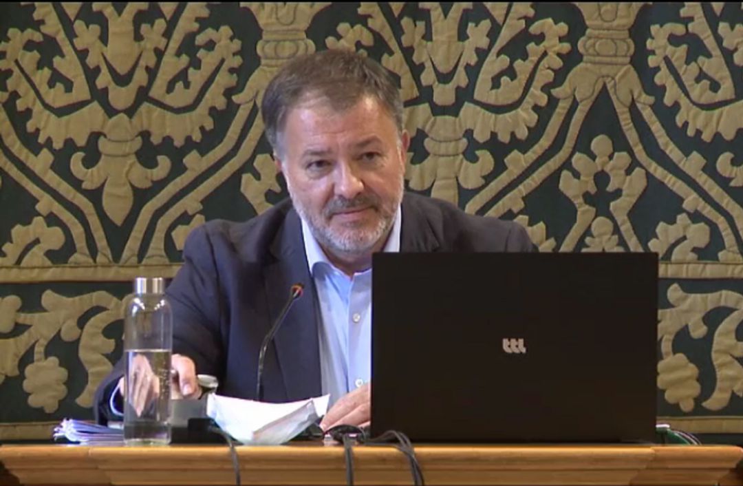 Darío Dolz, durante el pleno de este mes de junio Darío Dolz, durante el pleno de este mes de junio