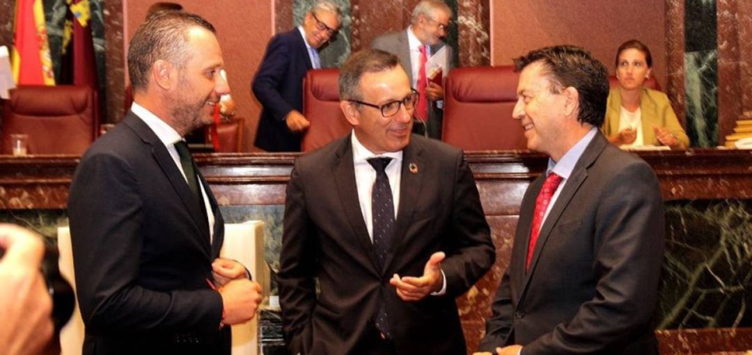 Imagen de archivo de los portavoces de PSOE, PP y Cs Imagen de archivo de los portavoces de PSOE, PP y Cs