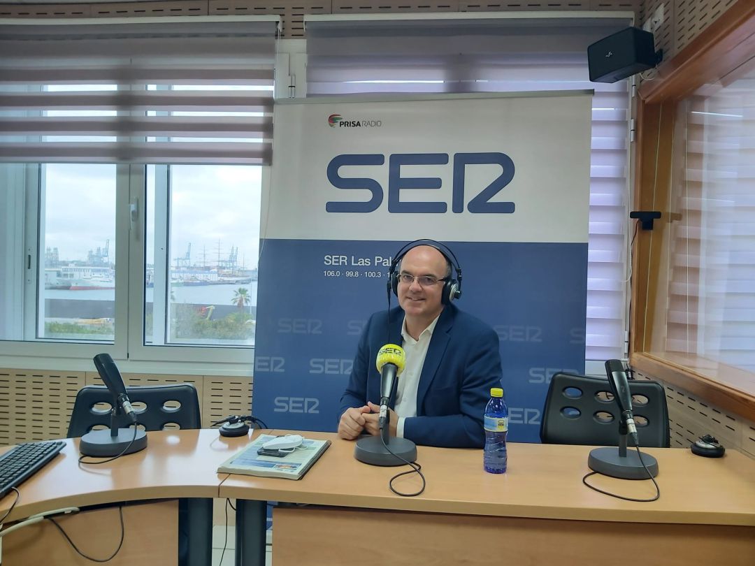 Anselmo Pestana en los estudios de SER Las Palmas Anselmo Pestana en los estudios de SER Las Palmas