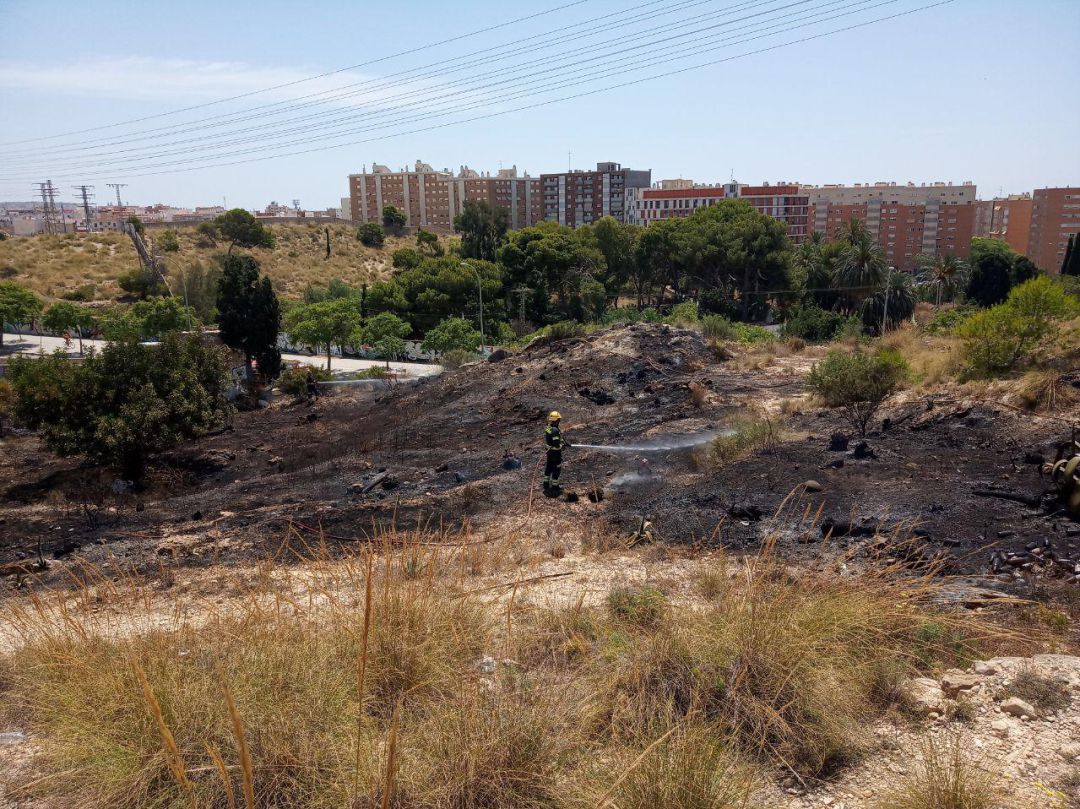 Los bomberos del SPEIS han extinguido rápidamente un incendio forestal en la zona del PAU 2 Los bomberos del SPEIS han extinguido rápidamente un incendio forestal en la zona del PAU 2