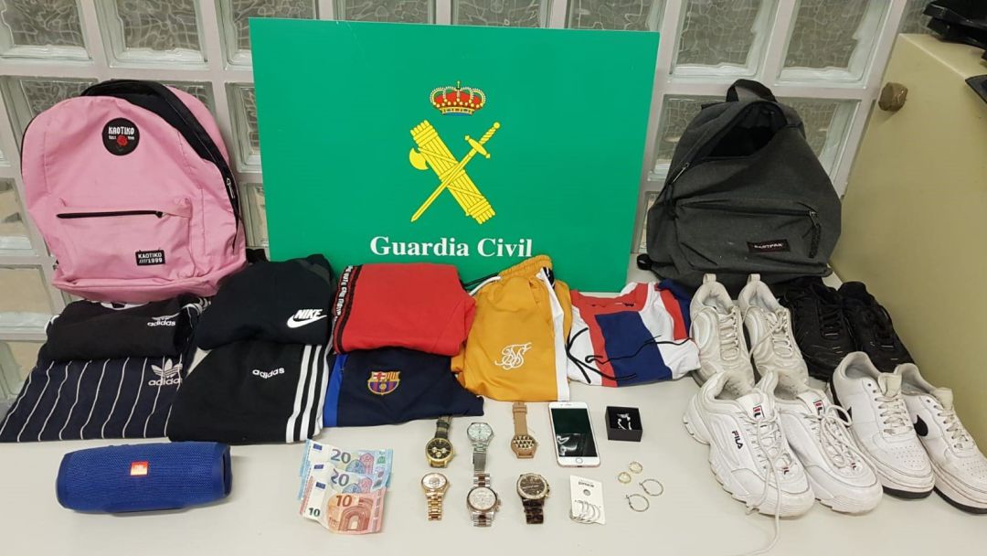 Objetos sustraídos por la Guardia Civil en el robo de Marratxí Objetos sustraídos por la Guardia Civil en el robo de Marratxí