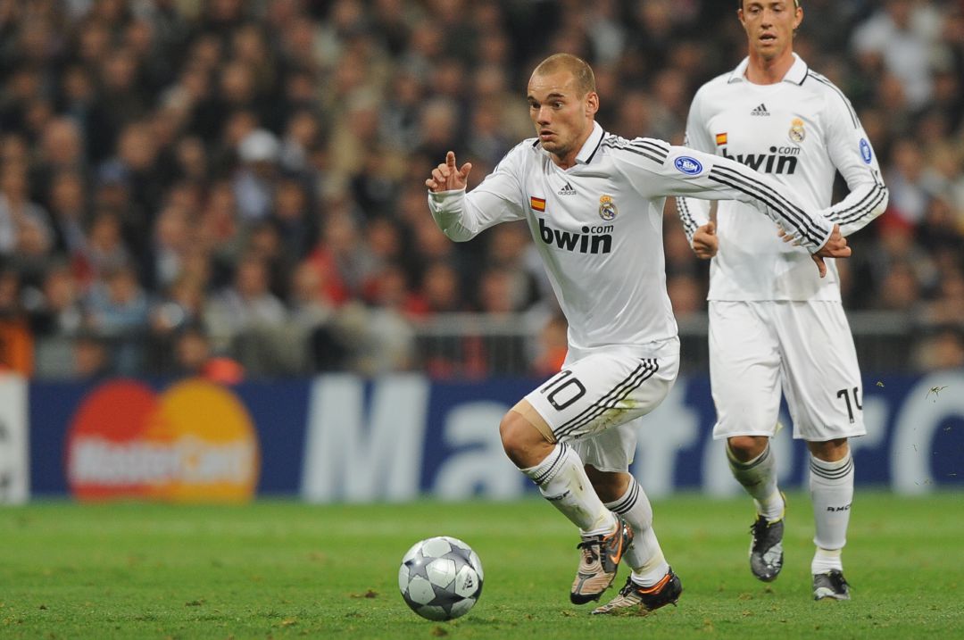 Sneijder, durante su etapa en el Real Madrid Sneijder, durante su etapa en el Real Madrid