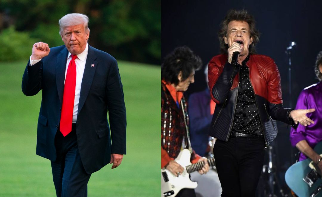 Donald Trump, a la izquierda. Mick Jagger, a la derecha Donald Trump, a la izquierda. Mick Jagger, a la derecha