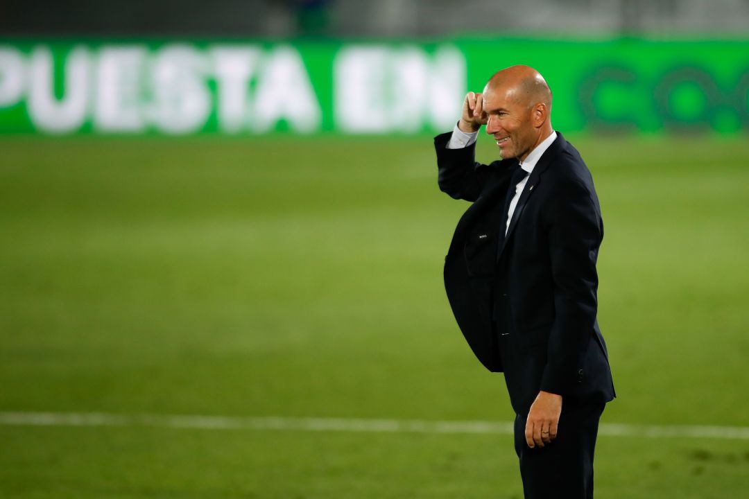 Zidane, durante el partido del Real Madrid contra el Mallorca. Zidane, durante el partido del Real Madrid contra el Mallorca.