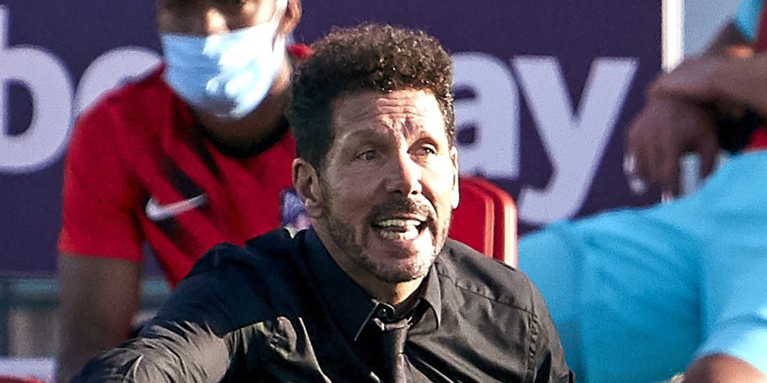 Simeone, durante un partido del Atlético de Madrid Simeone, durante un partido del Atlético de Madrid
