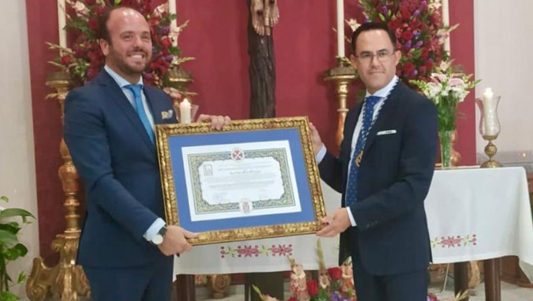 Pablo Baena, pregonero de la Semana Santa, y Dionisio Díaz, presidente de la Unión de Hermandades Pablo Baena, pregonero de la Semana Santa, y Dionisio Díaz, presidente de la Unión de Hermandades