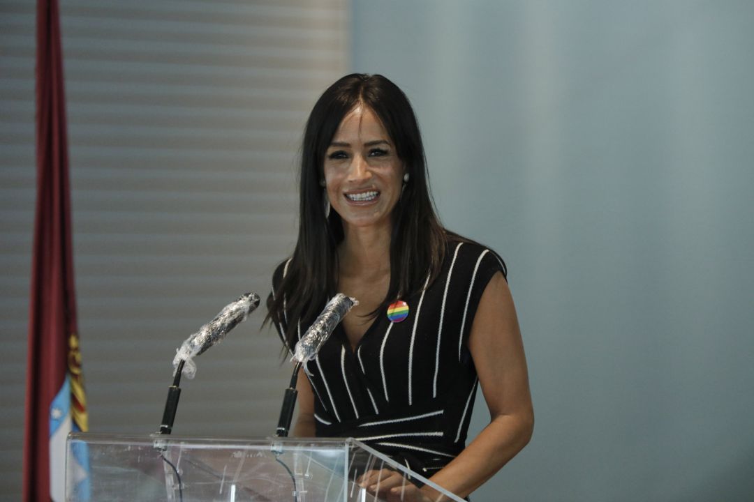 La vicealcaldesa de Madrid, Begoña Villacís, durante su intervención en el acto institucional con motivo del Orgullo 2020 La vicealcaldesa de Madrid, Begoña Villacís, durante su intervención en el acto institucional con motivo del Orgullo 2020