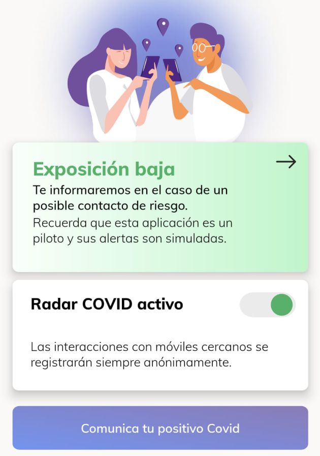 Así es la aplicación. Así es la aplicación.