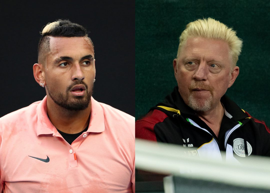 Nick Kyrgios y Boris Becker. Nick Kyrgios y Boris Becker.