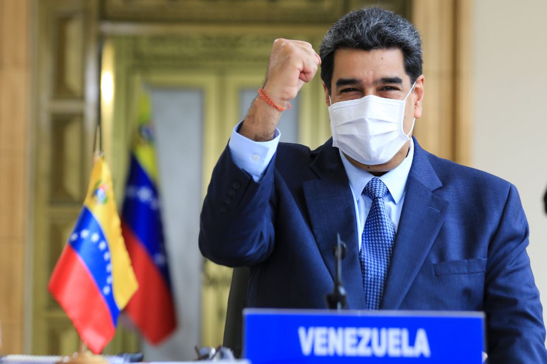 El presidente venezolano Nicolás Maduro, durante una videoconferencia con otros líderes de la Alianza Bolivariana. El presidente venezolano Nicolás Maduro, durante una videoconferencia con otros líderes de la Alianza Bolivariana.