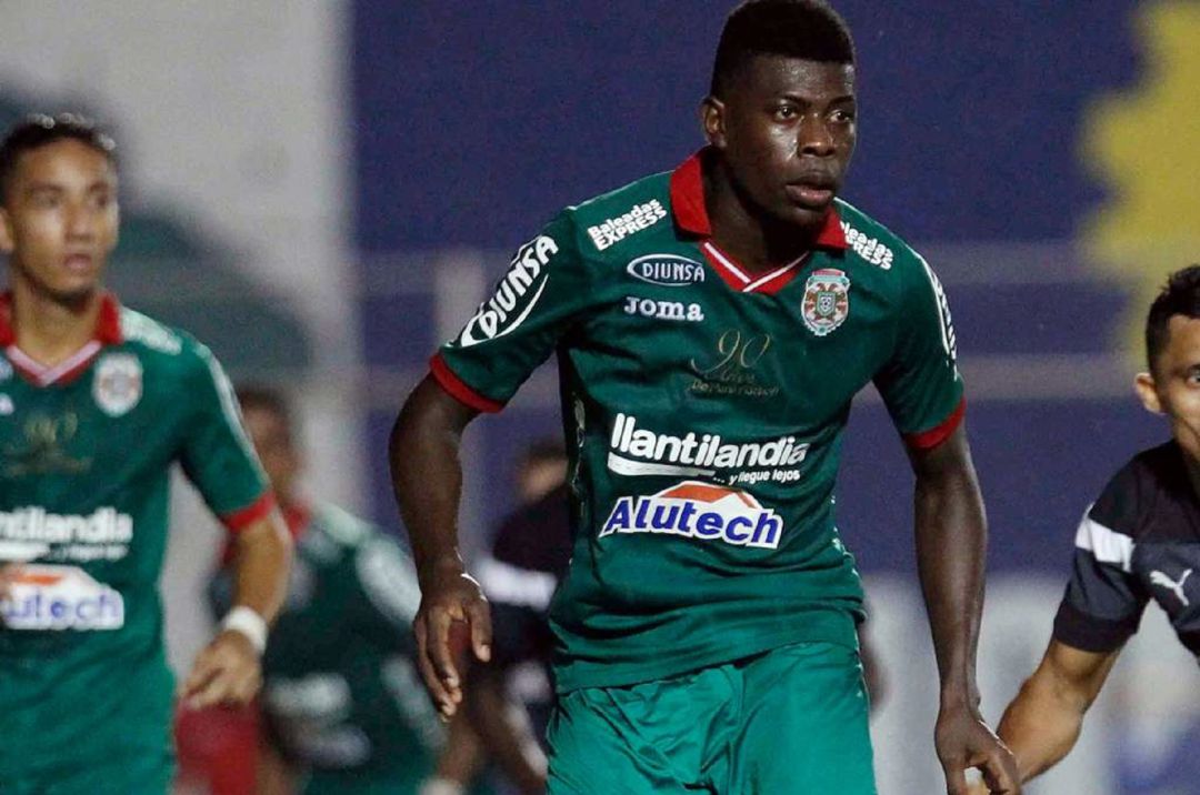 Bryan Barrios en un partido. Bryan Barrios en un partido.