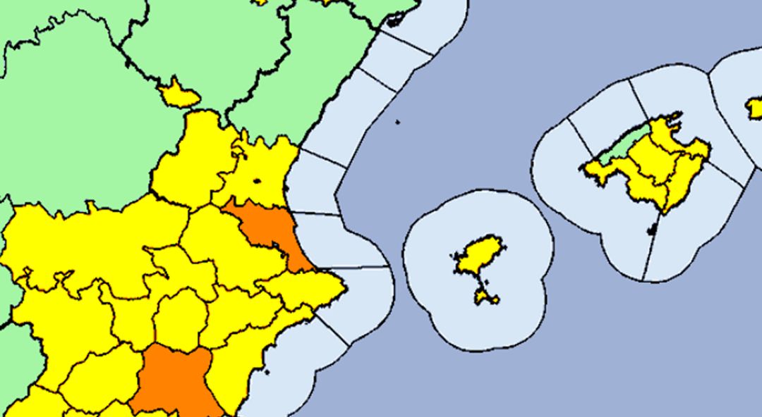 Mapa de alertas meteorológicas para el 1 de julio por el calor Mapa de alertas meteorológicas para el 1 de julio por el calor