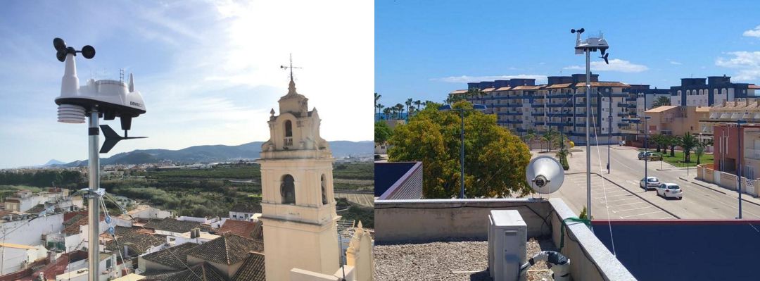 Estaciones meteorológicas en el Real de Gandia y en la playa de Miramar Estaciones meteorológicas en el Real de Gandia y en la playa de Miramar