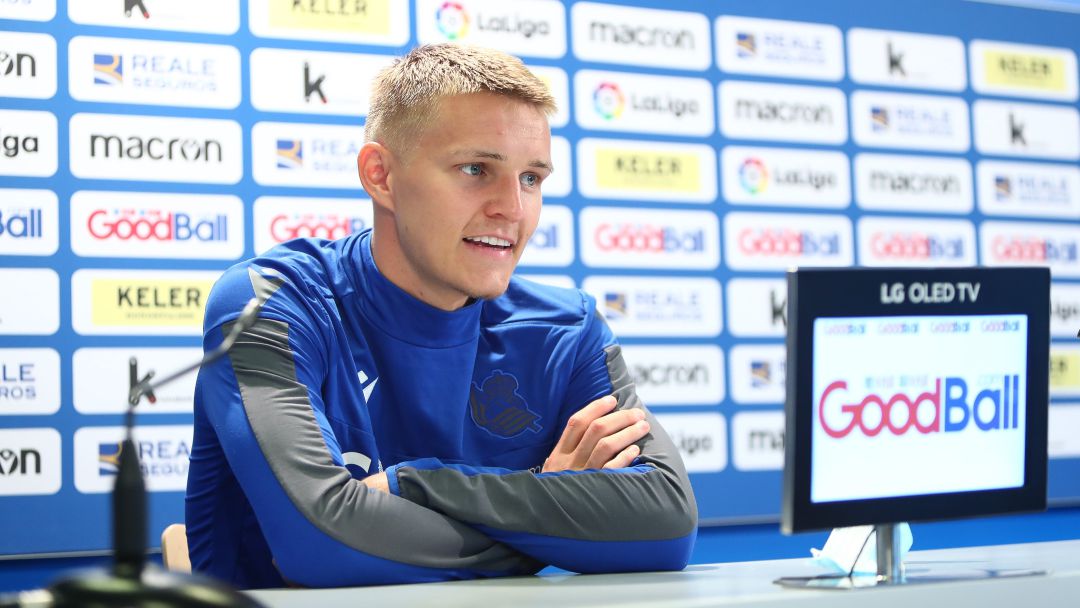 Odegaard en su última comparecencia en Zubieta Odegaard en su última comparecencia en Zubieta