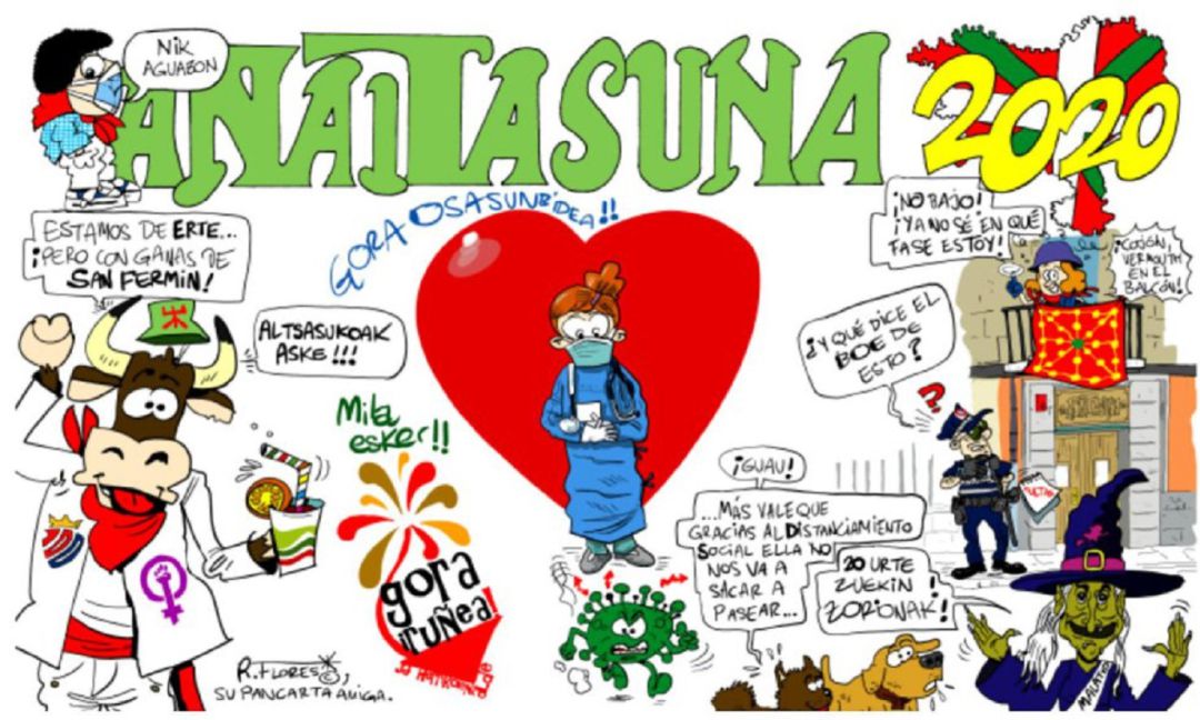 Pancarta de la peña Anaitasuna Pancarta de la peña Anaitasuna