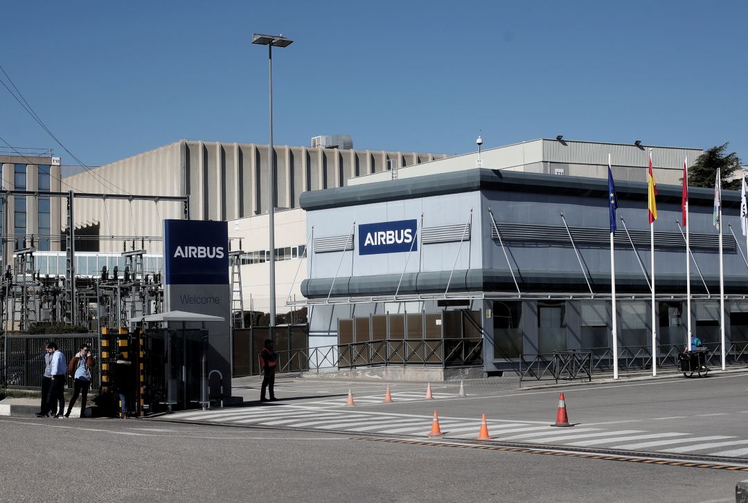 Entrada a la factoría de Airbus en Getafe. Entrada a la factoría de Airbus en Getafe.