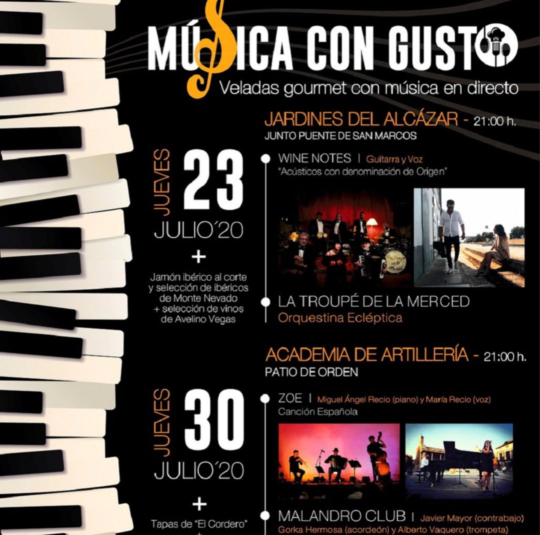 Cartel de las veladas "Música con Gusto" de la Fundación Caja Rural Cartel de las veladas "Música con Gusto" de la Fundación Caja Rural