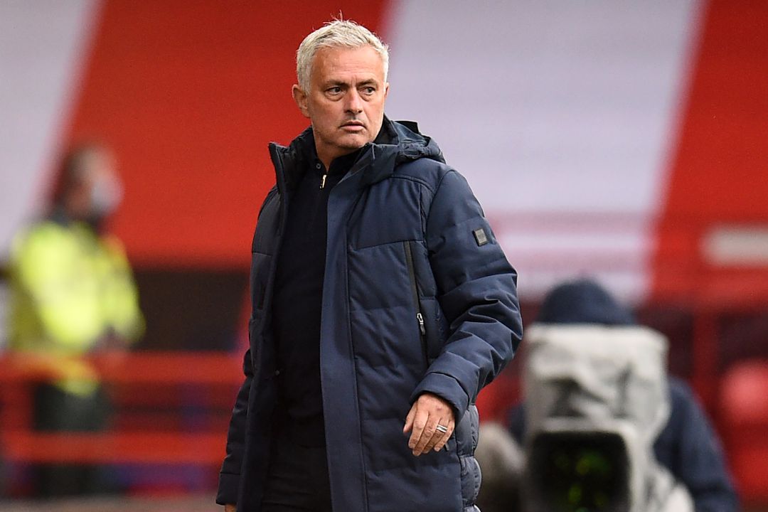 Jose Mourinho, en el partido Sheffield United - Tottenham Jose Mourinho, en el partido Sheffield United - Tottenham