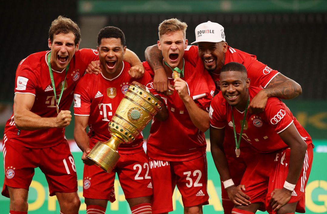 Jugadores del Bayern Munich celebrando el título de Copa Jugadores del Bayern Munich celebrando el título de Copa