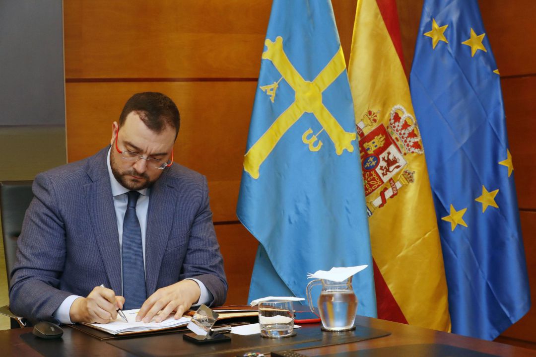 El presidente del Principado, Adrián Barbón. El presidente del Principado, Adrián Barbón.