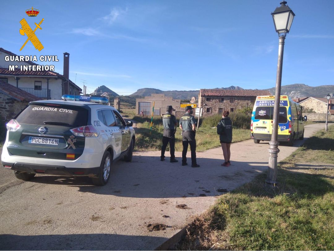 El herido fue trasladado en ambulancia al Hospitral Río Carrión El herido fue trasladado en ambulancia al Hospitral Río Carrión