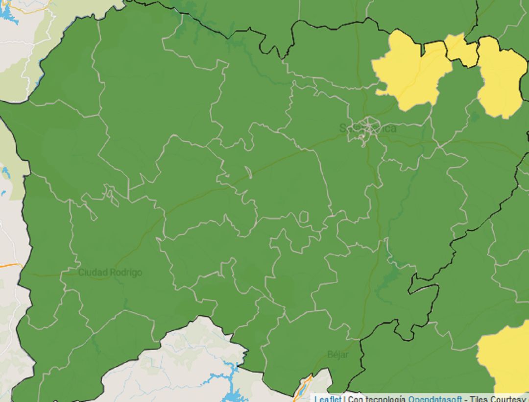 Mapa de la incidencia del coronavirus en la provincia de Salamanca en las últimas dos semanas. Mapa de la incidencia del coronavirus en la provincia de Salamanca en las últimas dos semanas.
