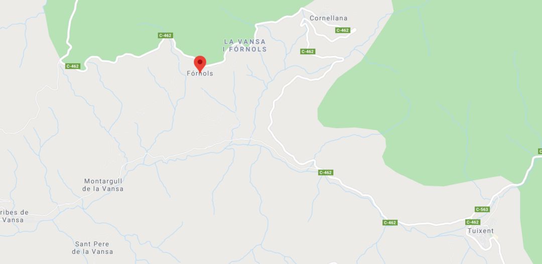 Mapa de la zona donde se ha producido el accidente Mapa de la zona donde se ha producido el accidente