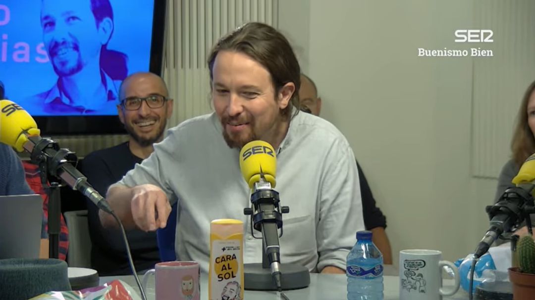 Pablo Iglesias durante la entrevista en Buenismo Bien. Pablo Iglesias durante la entrevista en Buenismo Bien.