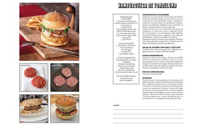 Receta de la hamburguesa del 'Tondeluna'. Receta de la hamburguesa del 'Tondeluna'.