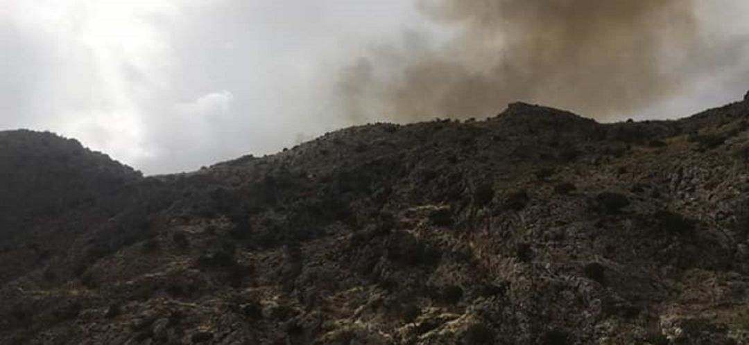 Incendio que se ha desatado este miércoles en Quesada. Incendio que se ha desatado este miércoles en Quesada.