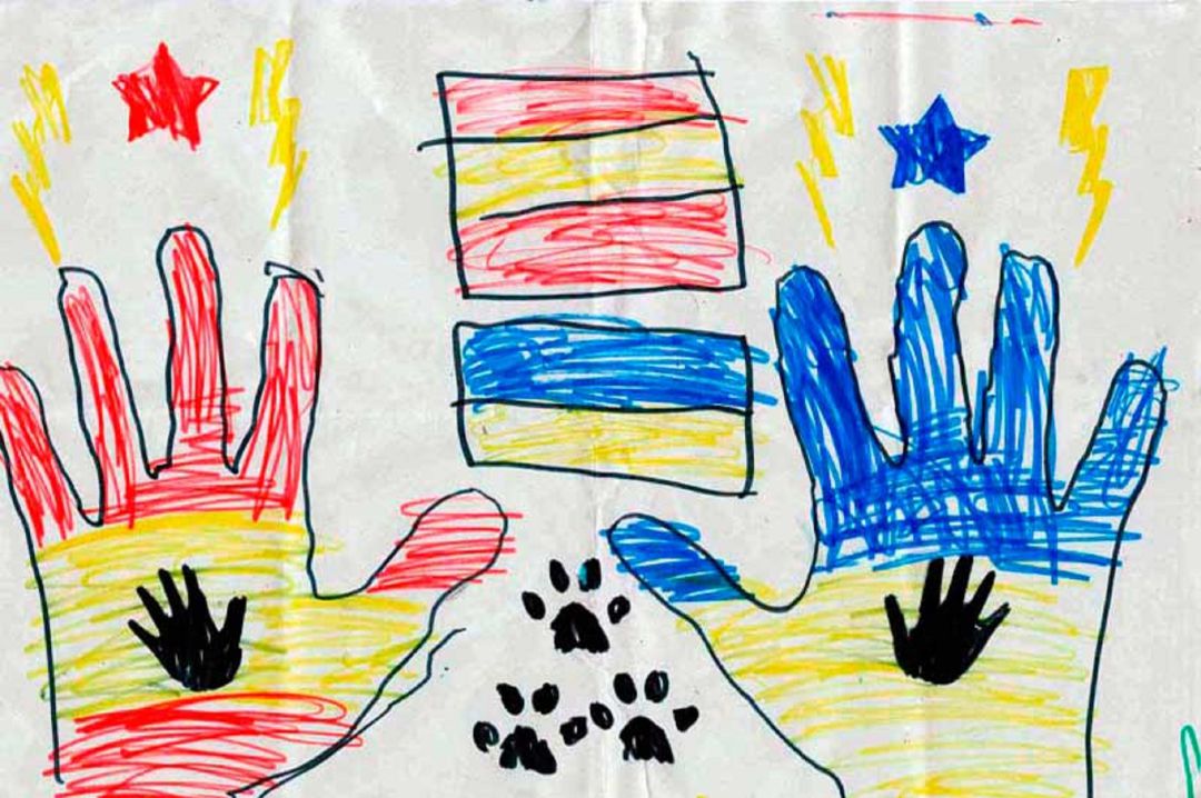 Dibujo realizado por un niño ucraniano Dibujo realizado por un niño ucraniano