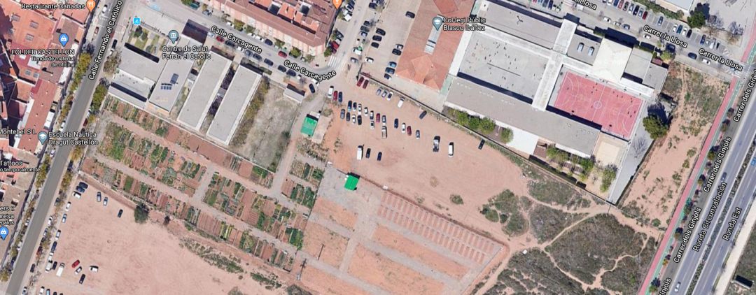 Tramo de la calle Carcagente con la Ronde Este que se urbanizará Tramo de la calle Carcagente con la Ronde Este que se urbanizará