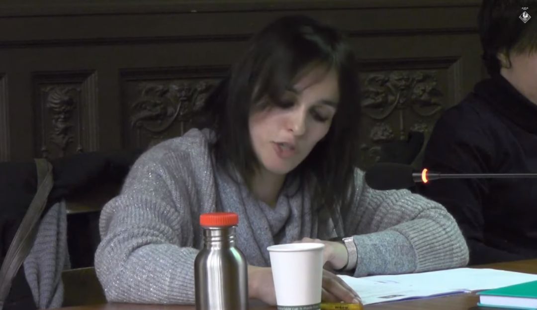 El moment de la intervenció de Sílvia Orriols al ple de juny El moment de la intervenció de Sílvia Orriols al ple de juny