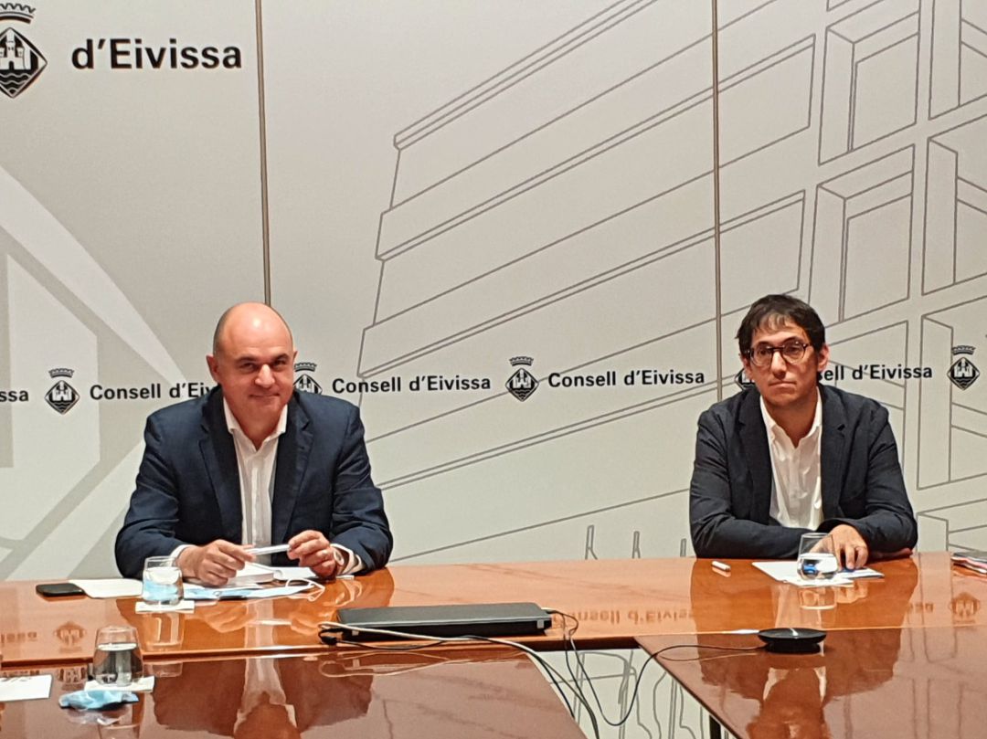Vicent Marí y Iago Negueruela en rueda de prensa Vicent Marí y Iago Negueruela en rueda de prensa