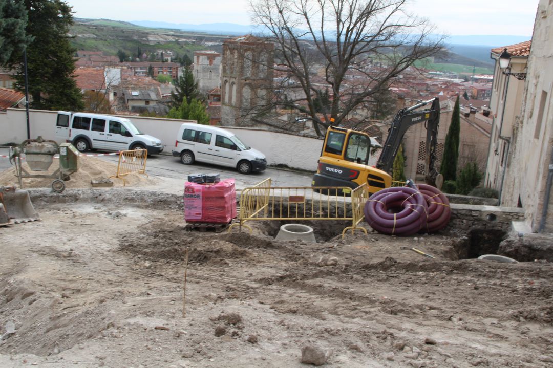 Imagen de archivo del inicio de las obras en la plaza del Campo Imagen de archivo del inicio de las obras en la plaza del Campo
