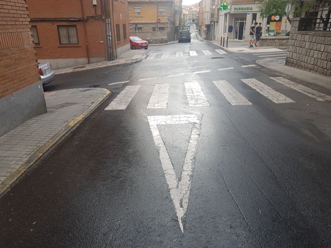 Ceda el paso en la calle Capitán Peñas, a escasos metros de donde se produjo el atropello mortal Ceda el paso en la calle Capitán Peñas, a escasos metros de donde se produjo el atropello mortal