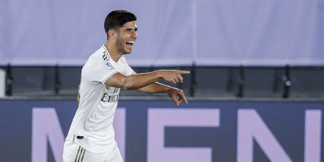 Marco Asensio celebra su gol ante el Deportivo Alavés Marco Asensio celebra su gol ante el Deportivo Alavés