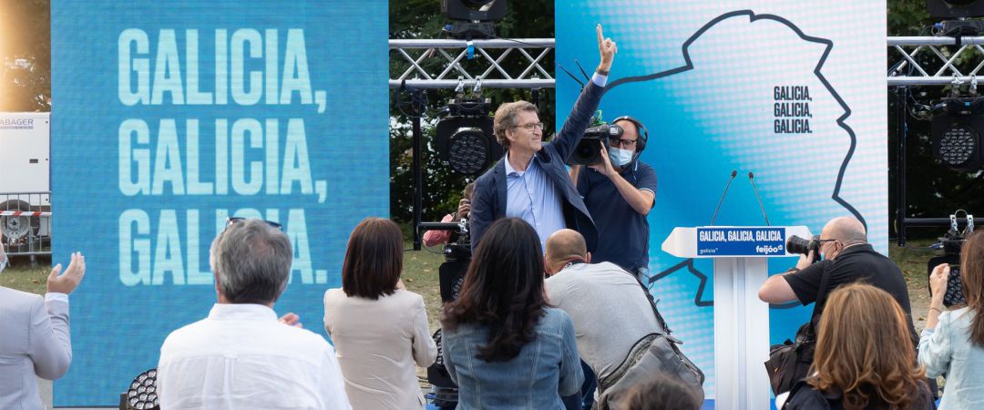 Feijóo en el mitin de A Coruña en la jornada de cierre de la campaña Feijóo en el mitin de A Coruña en la jornada de cierre de la campaña